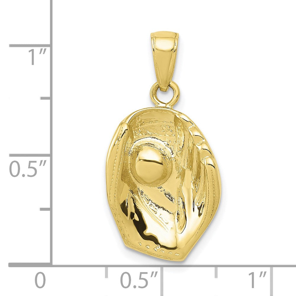 10K Baseball Glove And Ball Pendant-10C3766