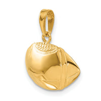 10K Football Profile Pendant-10C3769