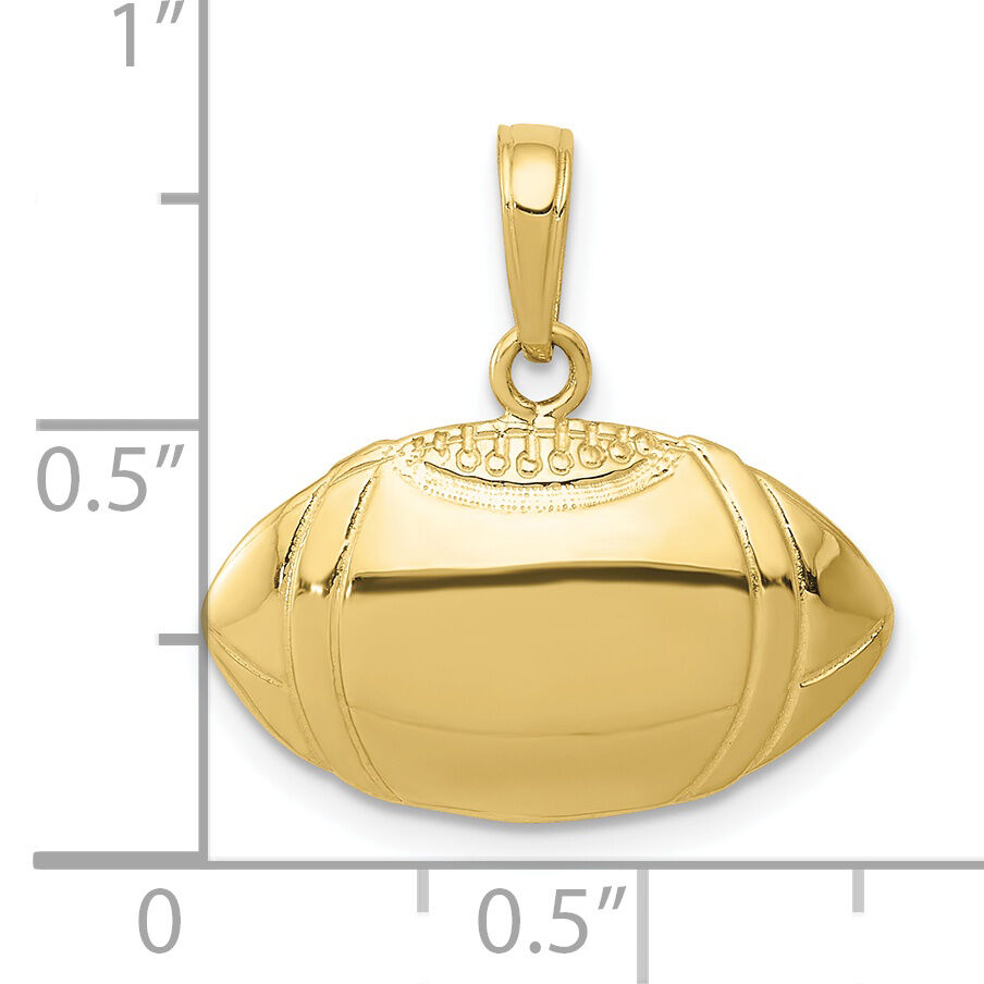 10K Football Profile Pendant-10C3769