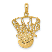 10K Swoosh Basketball and Net Pendant-10C3780