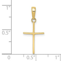 10K Polished Cross Pendant-10C3782
