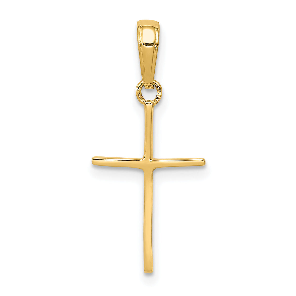 10K Polished Cross Pendant-10C3782