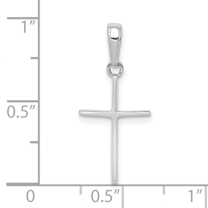 10KW Polished Cross Pendant-10C3782W