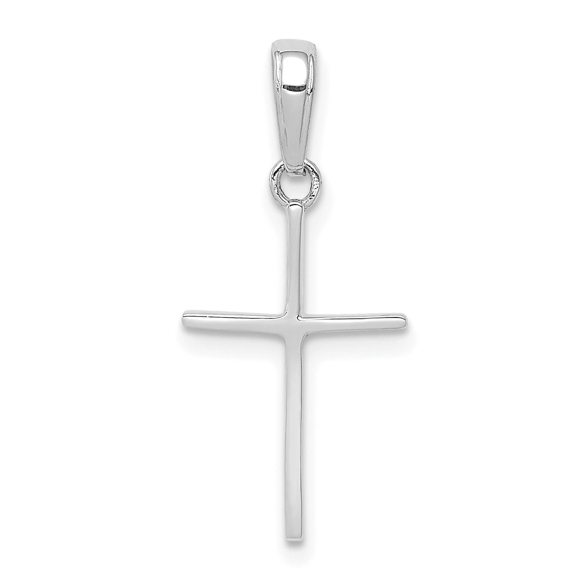 10KW Polished Cross Pendant-10C3782W
