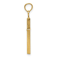 10K Polished Cross Pendant-10C3783