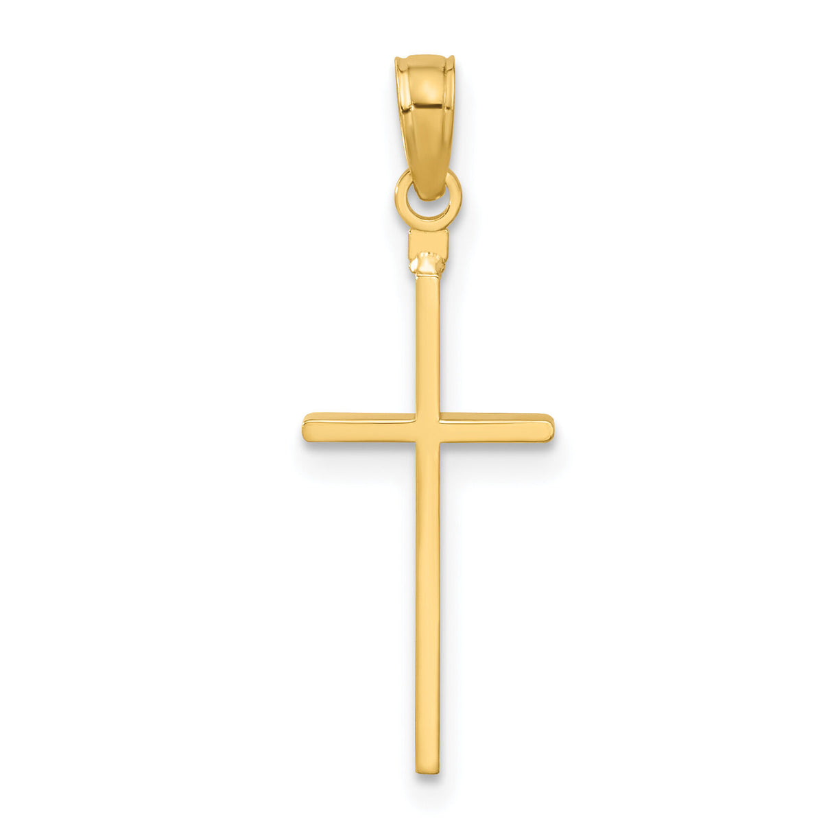 10K Polished Cross Pendant-10C3783