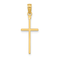 10K Polished Cross Pendant-10C3783