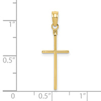 10K Polished Cross Pendant-10C3783