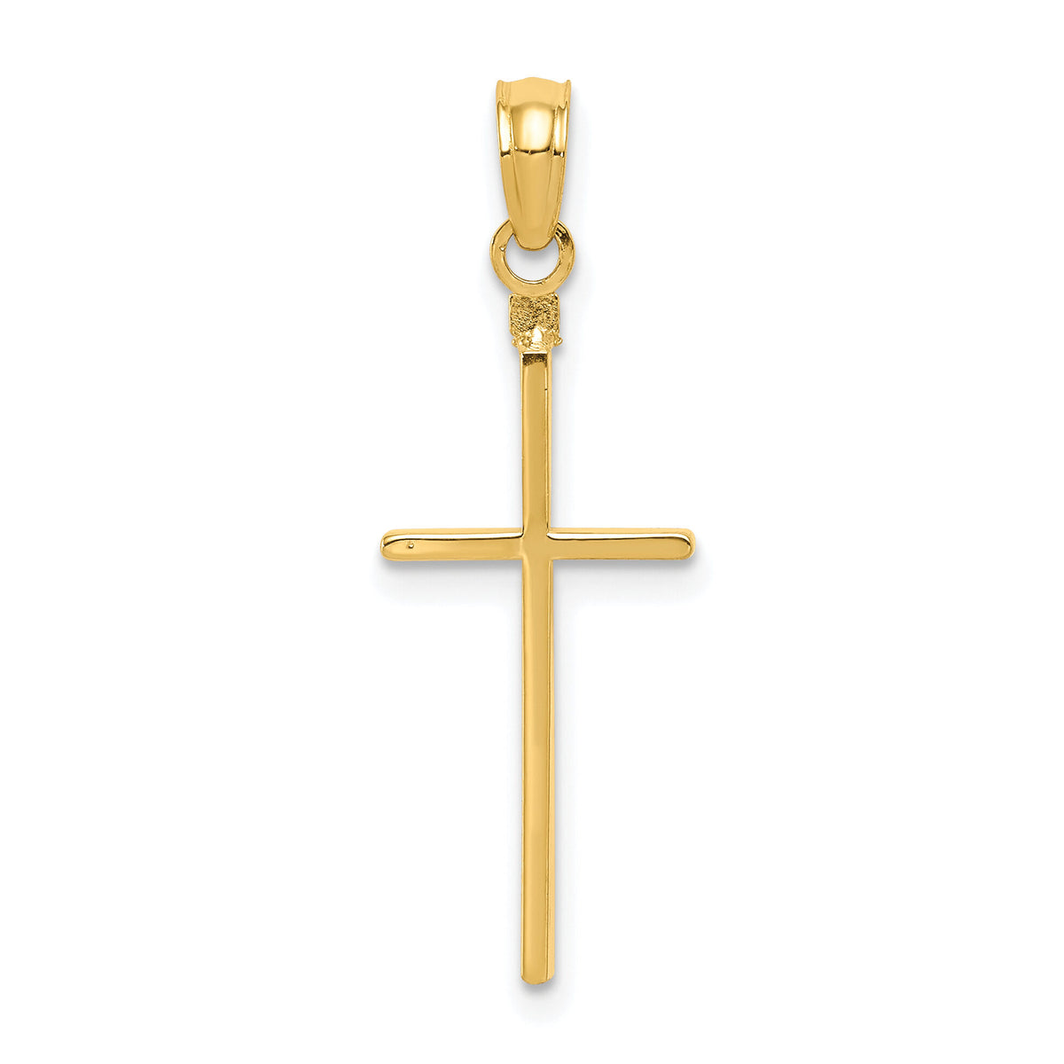 10K Polished Cross Pendant-10C3783
