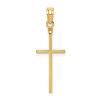 10K Polished Cross Pendant-10C3783