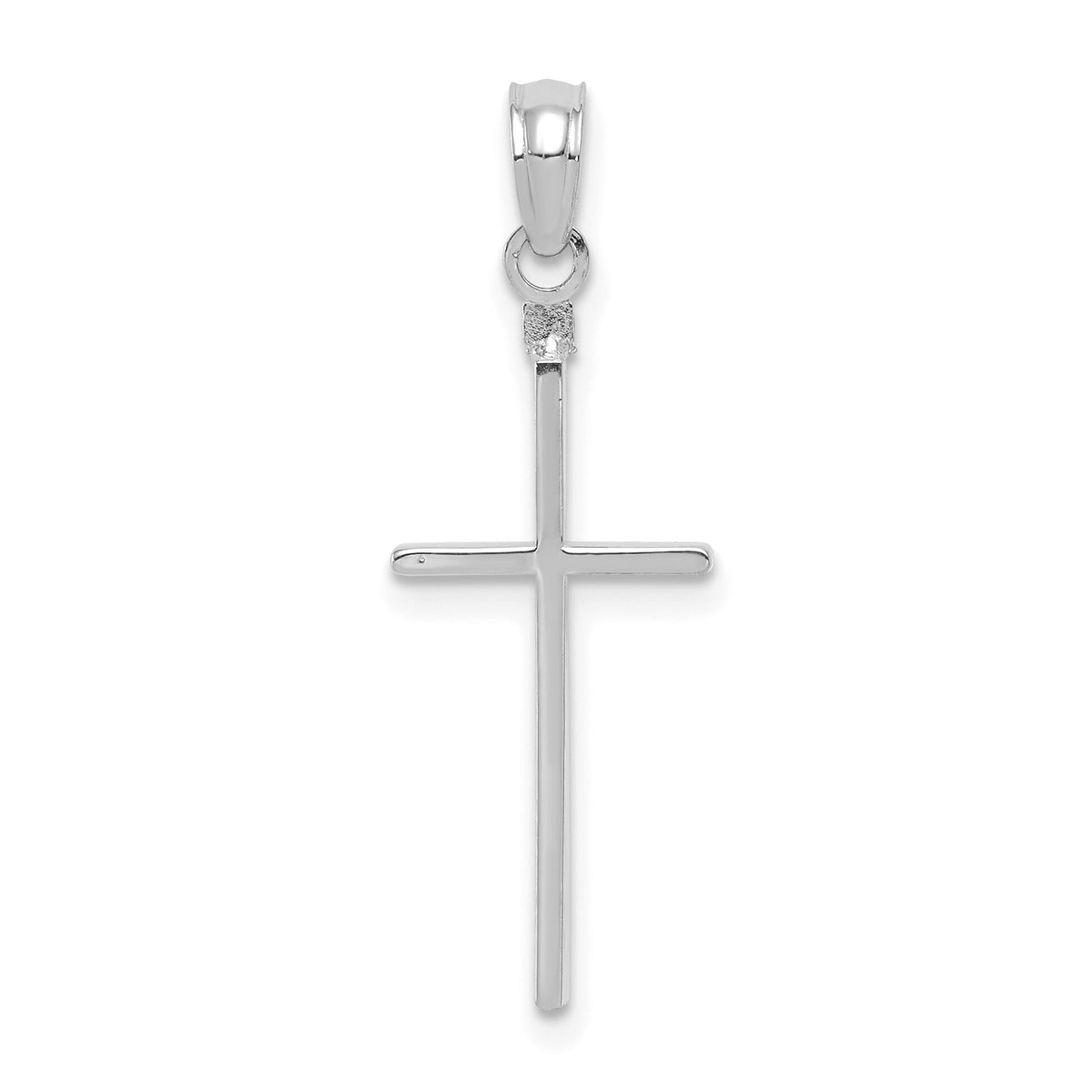10K White Gold Polished Cross Pendant-10C3783W