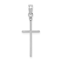 10K White Gold Polished Cross Pendant-10C3783W