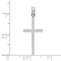 10K White Gold Polished Cross Pendant-10C3784W