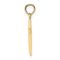10k Polished Cross Pendant-10C3785
