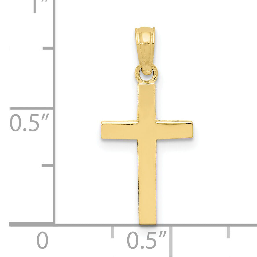10k Polished Cross Pendant-10C3785