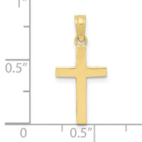 10k Polished Cross Pendant-10C3785
