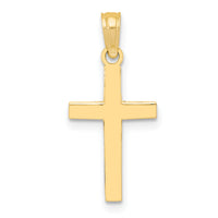 10k Polished Cross Pendant-10C3785
