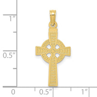 10k Reversible GOD IS LOVE Celtic Cross Pendant-10C3802