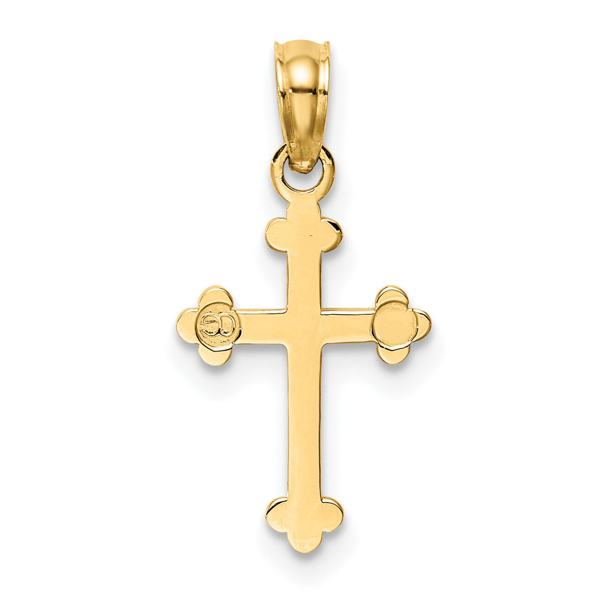 10K Budded Cross Charm-10C3818