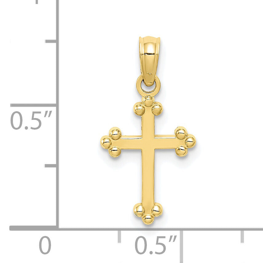 10K Budded Cross Charm-10C3818