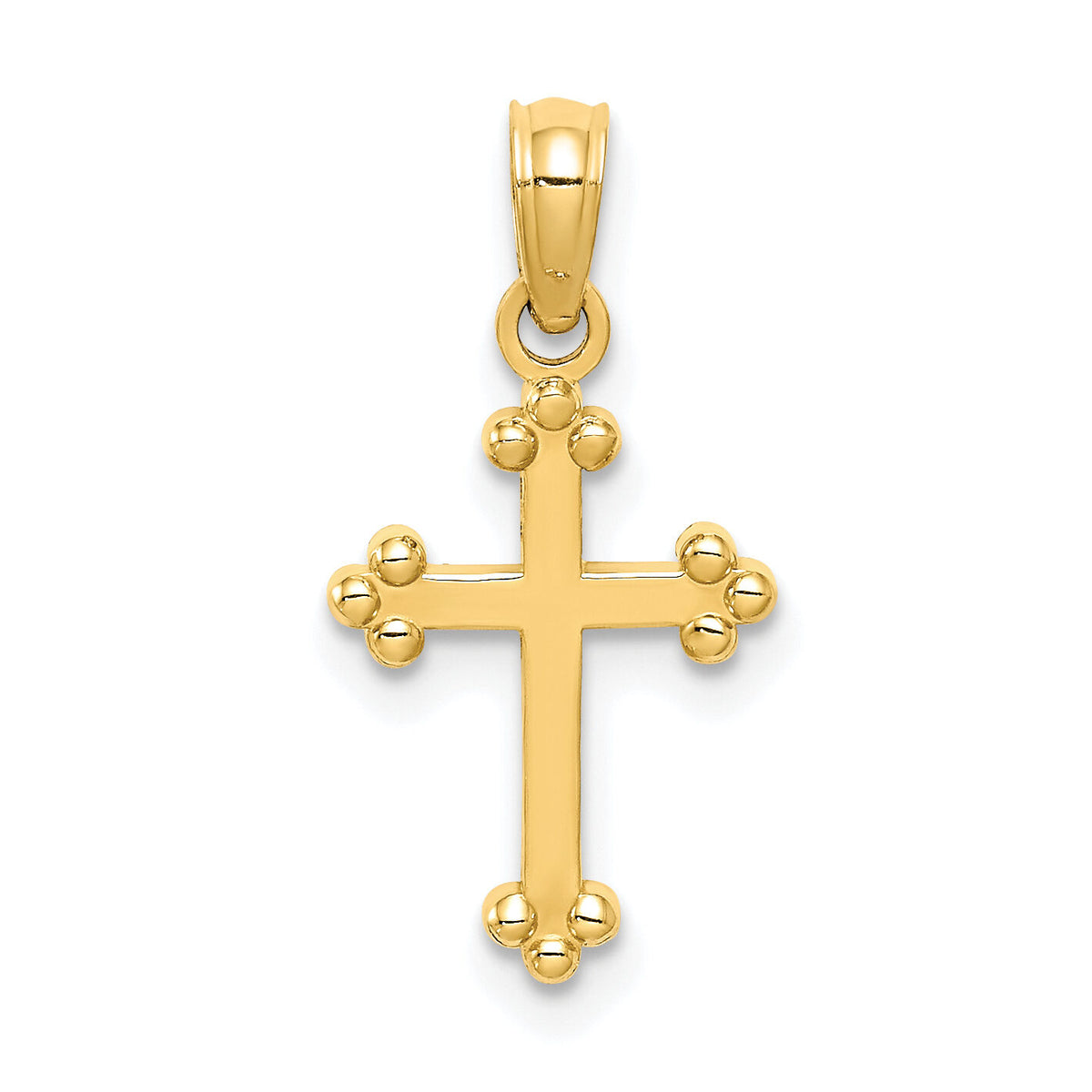 10K Budded Cross Charm-10C3818
