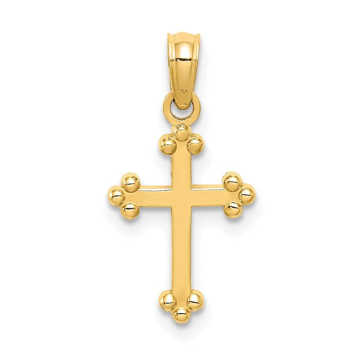 10K Budded Cross Charm-10C3818