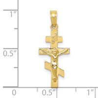 10k Eastern Orthodox Crucifix Charm-10C3834
