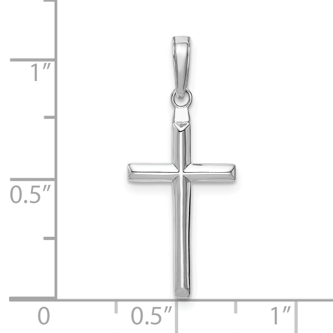 10K White Gold Reversible Latin Cross Pendant-10C3865W