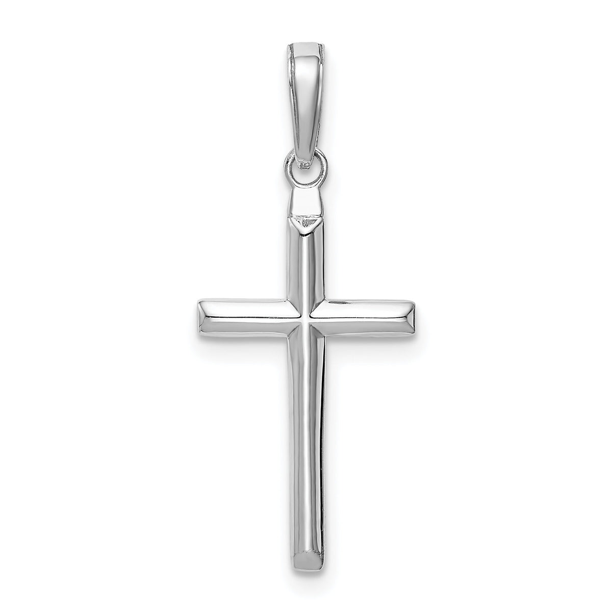 10K White Gold Reversible Latin Cross Pendant-10C3865W