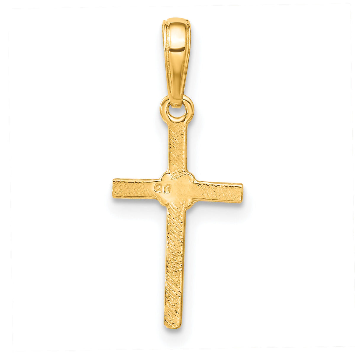 10k Polished Cross Charm-10C3882
