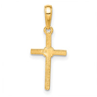 10k Polished Cross Charm-10C3882
