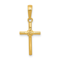 10k Polished Cross Charm-10C3882
