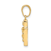 10K Small INRI Crucifix Pendant-10C3894