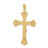 10k Two-tone Crucifix Pendant-10C3922