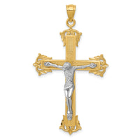 10k Two-tone Crucifix Pendant-10C3922