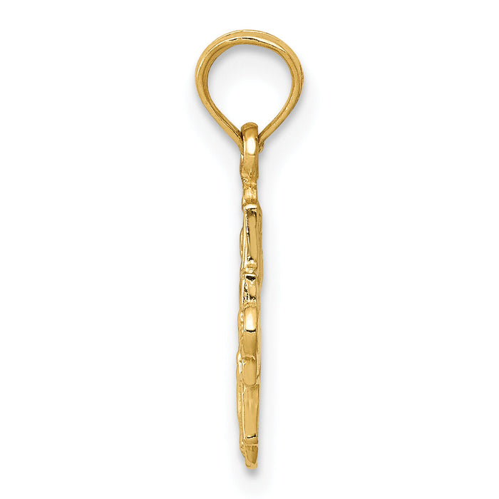 10k Miniature Four Way Medal Pendant-10C3963
