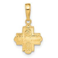 10k Miniature Four Way Medal Pendant-10C3963
