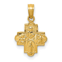 10k Miniature Four Way Medal Pendant-10C3963