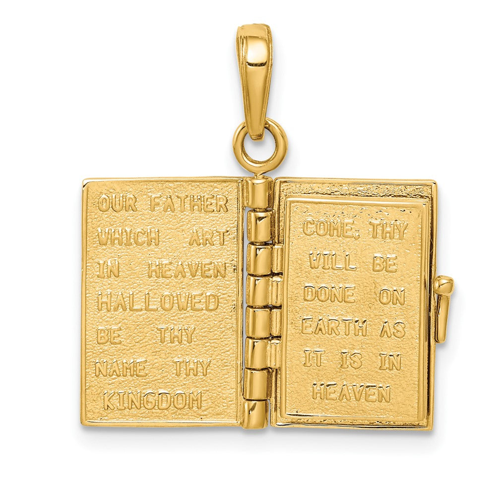 10K  3D Lord's Prayer Bible Pendant-10C3964