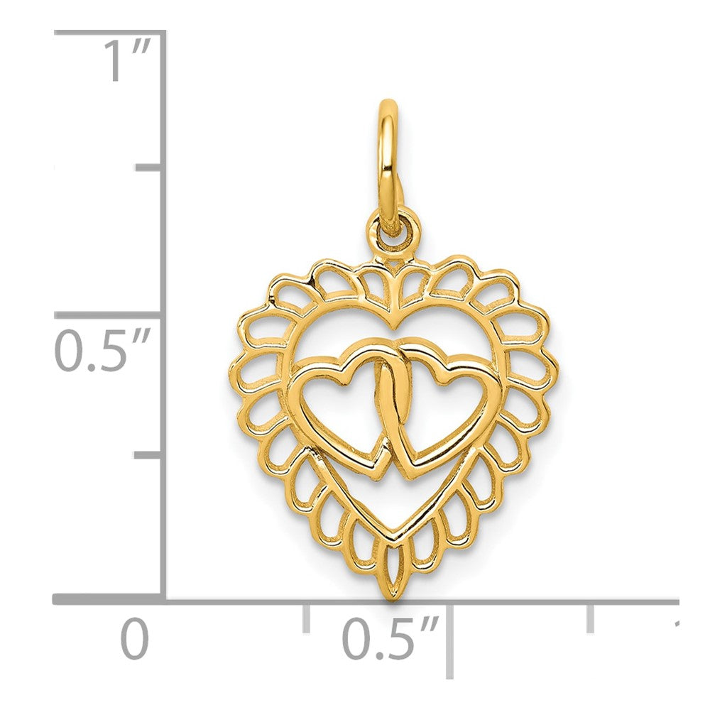 10k Heart Charm-10C398