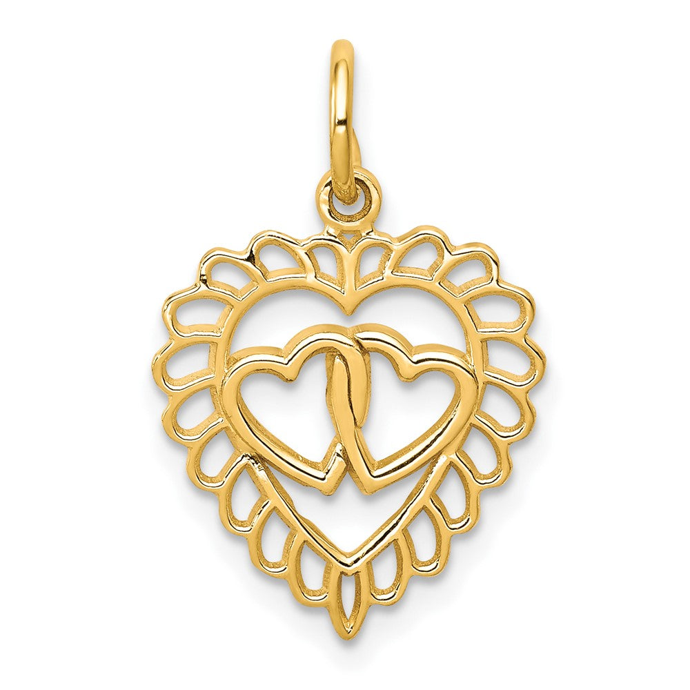 10k Heart Charm-10C398