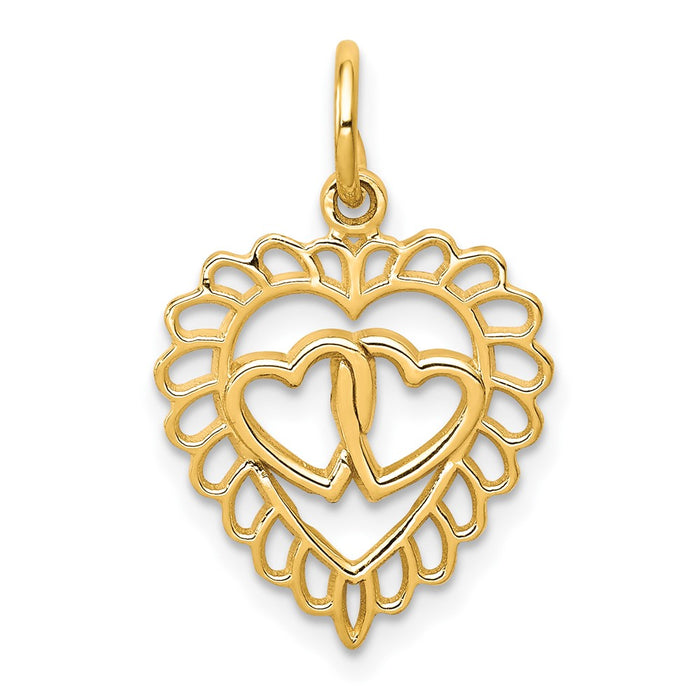 10k Heart Charm-10C398
