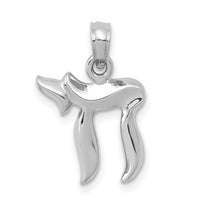 10K White Gold Chai Pendant-10C3990W