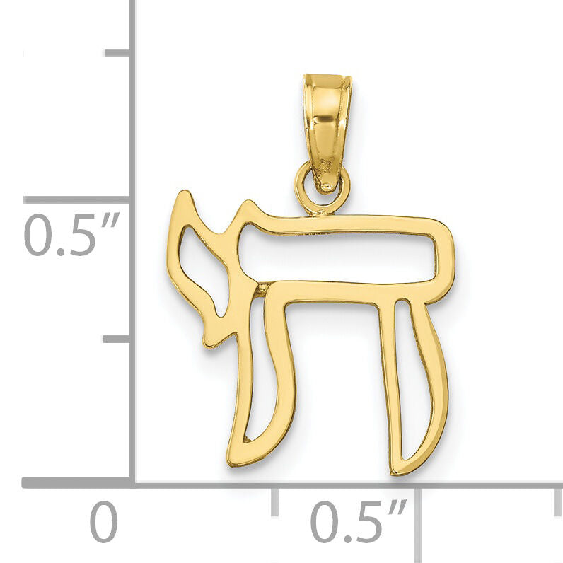 10K Chai Cut-out Pendant-10C3991