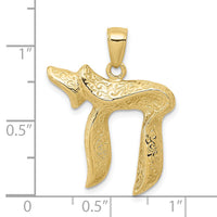 10K Jewish Chai (Long Life) Pendant-10C3992