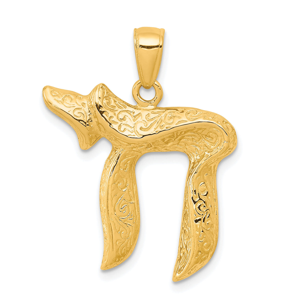 10K Jewish Chai (Long Life) Pendant-10C3992
