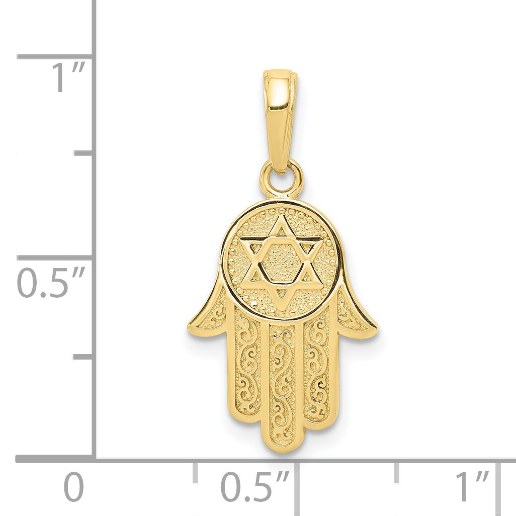 10K Hamsa W/Star Of David Pendant-10C3993