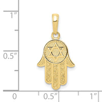 10K Hamsa W/Star Of David Pendant-10C3993