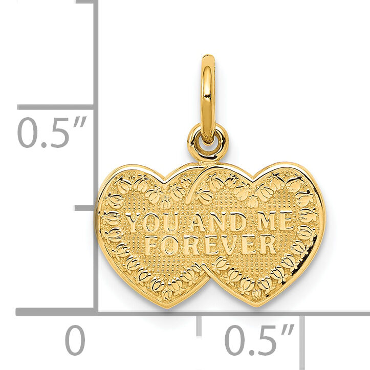 10K You and Me Forever Heart Charm-10C401