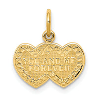 10K You and Me Forever Heart Charm-10C401